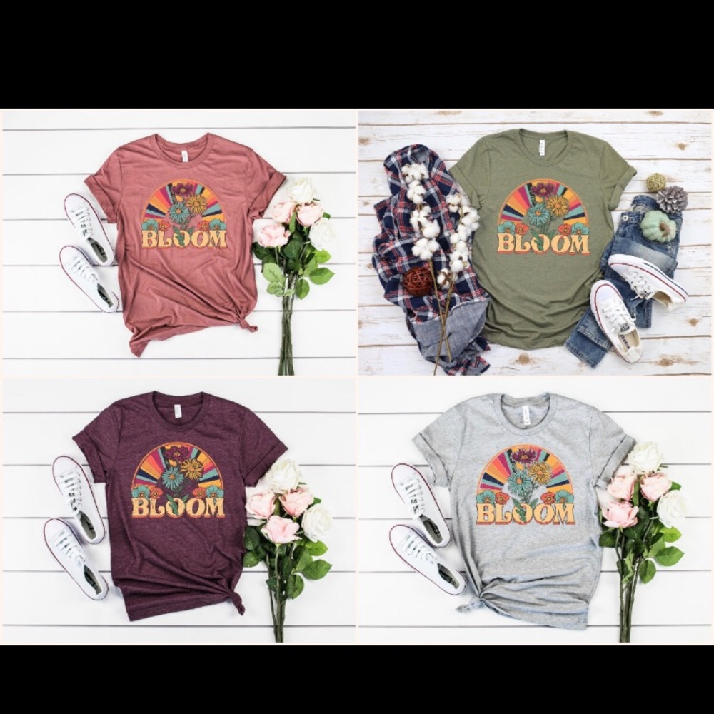 Bloom Shirt, Vintage Shirt, Women's Vintage Shirt, Retro Shirt, Flower Shirt